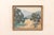 A framed American landscape painting from the mid-20th-century. This mid-century artwork depicts a tranquil rural scene,...