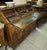 Louis XVI style walnut scriban desk 3 drawers + drop-front rustic interior