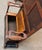 1920s Antique English Oak Hall Tree With Lift Top Seat, Umbrella Drip Trays, Mirror & Coat Hooks c.1920 For Sale - Image 5 of 8