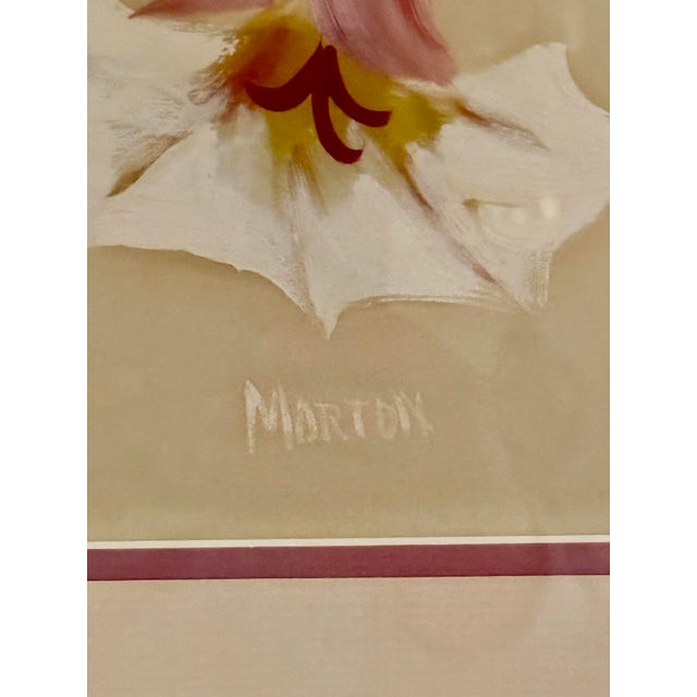 Original Art, Morning Glories, Custom Framed Art Painted on Silk For Sale In New York - Image 6 of 11