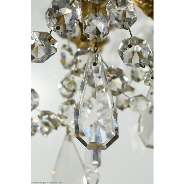 Gold Late 19th Century Bronze and Crystal Tassel Sconces, Set of 2 For Sale - Image 8 of 18