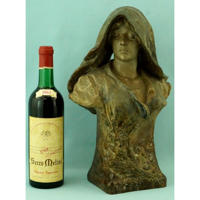 Large 20th Century Terracotta Bust of a Peasant Lady by Ciseau for Goldscheider, Austria For Sale - Image 9 of 18