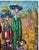 Textile Jossi Stern, Jerusalem Hasidic Family Oil Painting Israeli Judaica Yossi Stern Bezalel School For Sale - Image 7 of 10