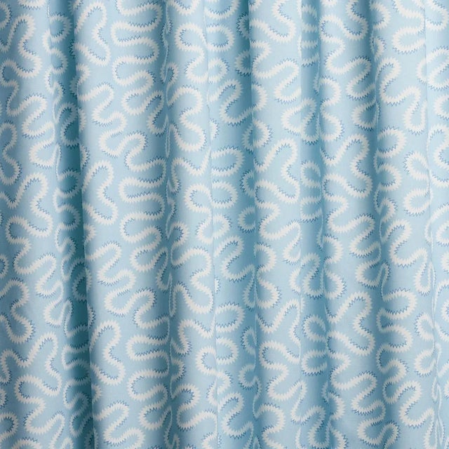 Modern Sample - Schumacher Zoelie Fabric in Aqua For Sale - Image 3 of 5