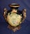 Vintage Neoclassical Ceramic Amphora Vase Lyre Floral Gilt Figural Urn 15” For Sale - Image 4 of 14