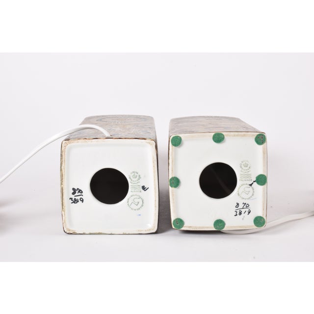 Modern Danish Baca Table Lamps by Nils Thorsson for Royal Copenhagen, 1970s, Set of 2 For Sale - Image 10 of 13