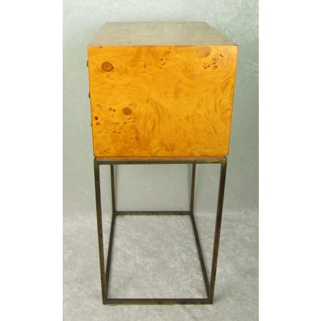 Brown Mid 20th Century Milo Baughman Style Small 3 Drawer Jewelry Chest For Sale - Image 8 of 18