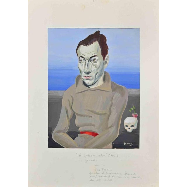 Portrait is an original Gouache on paper realized by Geo Morin in 1940. Good conditions. Hand signed and dated lower...