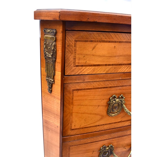 Baker Louis XVI Style Gilt-Metal Mounted Inlaid Tulipwood Lingerie Chest For Sale - Image 14 of 14