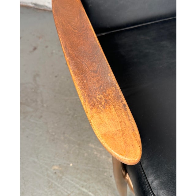 Wood Vintage Metal and Wood Lounge Chairs by Howell- Set of 2 For Sale - Image 7 of 12