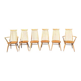 Mid 20th Century Ercol Goldsmith Mid-Century Dining Chairs - Set of 6 For Sale