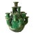 Handcrafted Tamegroute Green Glazed Multi-Spout Ceramic Sculpture For Sale