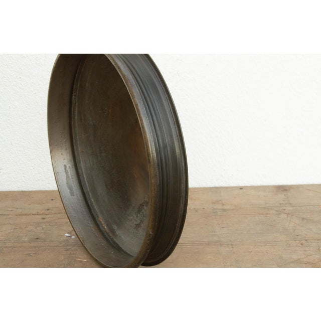 Metal Antique Southern India Bronze Urli Vessel For Sale - Image 7 of 9