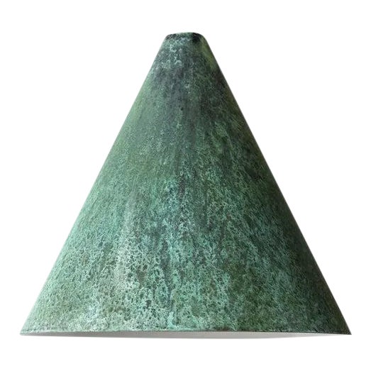 Hans-Agne Jakobsson 'Tratten' Verdigris Patinated Outdoor Sconce For Sale