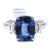 4.36 Ct GRS Certified Sapphire & Diamond Ring, Size 6.5 For Sale