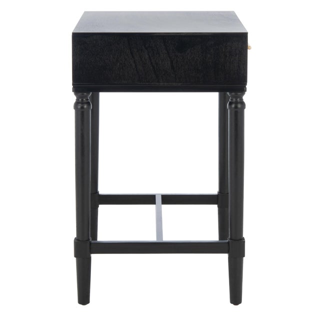 Estella 1 Drawer Accent Table in Black For Sale - Image 10 of 11