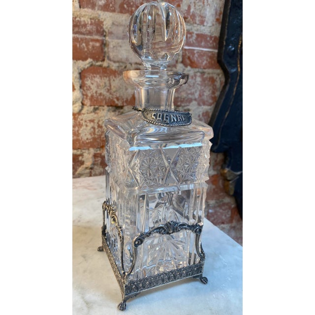 Decorative Silver and Crystal bottle 1950s