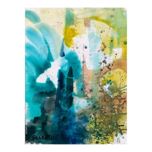 1960s Tina Blakeslee Abstract Watercolor Painting