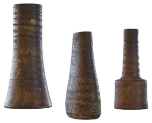 Mid-Century Mobach Pottery Vases, 1950s, Set of 3
