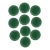 Antique English Green Majolica Plates, Set of 10 For Sale
