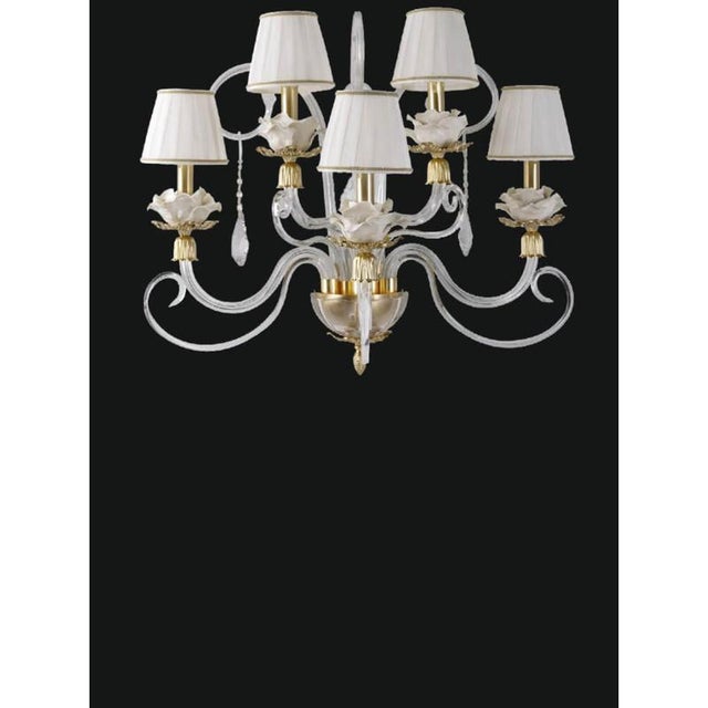 Collection Flower Wall Lamp in Metal and Crystal by Jago For Sale - Image 4 of 6