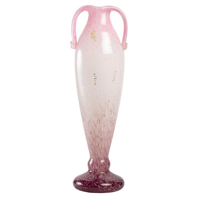 Glass Large Art Nouveau Baluster Vase by André Delatte, 1890s For Sale - Image 7 of 7
