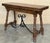 Brown 20th Century Spanish Console Fold Out Farm Table with Wood Stretcher For Sale - Image 8 of 18