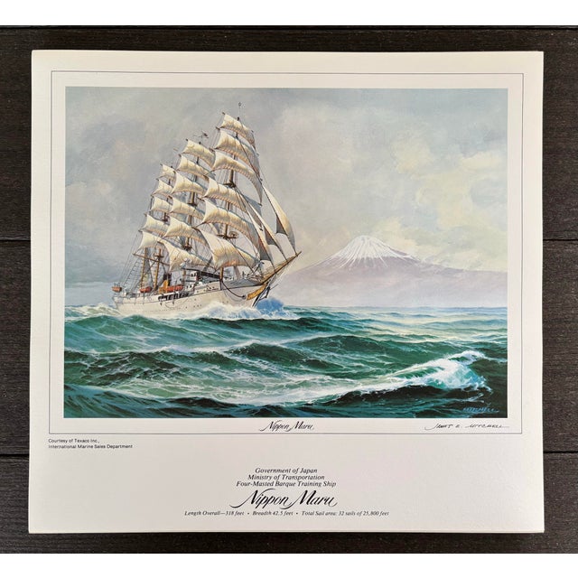 14 Limited Edition Prints of Tall Ships Portfolio by American Marine Artist James E. Mitchell For Sale In Charleston - Image 6 of 12