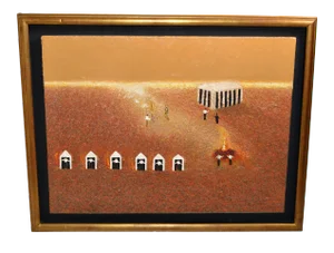 Eduardo Esquivel Los Antiguos (The Ancients) Framed Acrylic Painting Wall Art