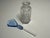 Art Deco Czech Crystal Perfume Bottle with Blue Stopper For Sale - Image 4 of 10
