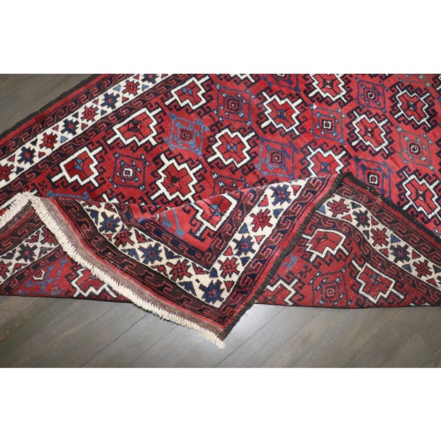 Textile Turkeman Antique Runner - 3'7" x 10'7" For Sale - Image 7 of 8