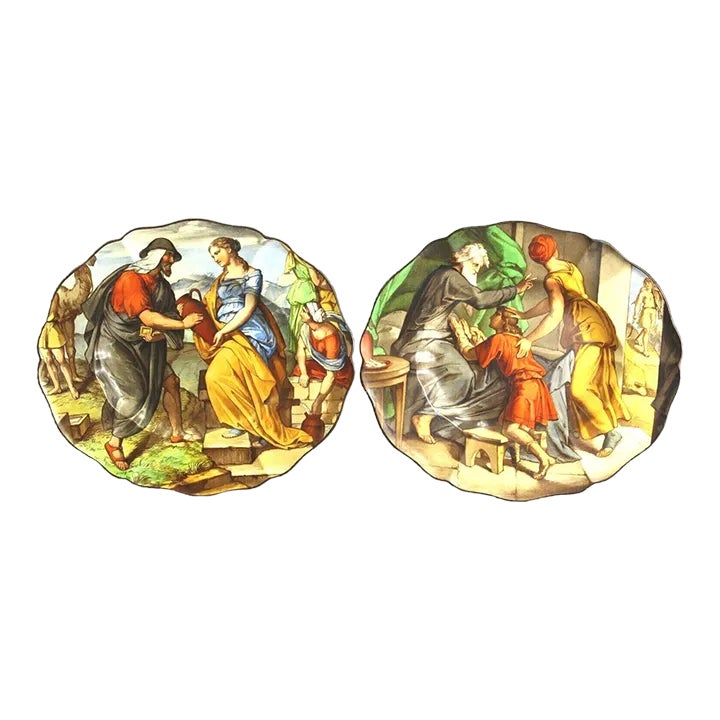 George Eyre, British (1818-1887) Wedgwood Creamware Plates Biblical ...