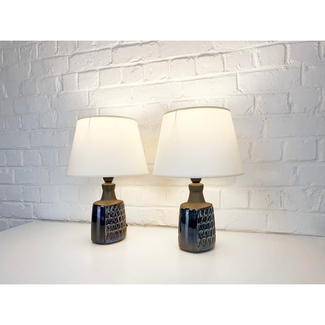 1970s Ceramic Model 1036 Table Lamps by Einar Johansen for Søholm, Denmark, 1960s, Set of 2 For Sale - Image 5 of 15