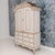 Rococo Swedish Two-Part Painted Linen Press Cabinet, 18th C. Rococo Period For Sale - Image 3 of 15