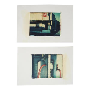 Vintage Color Photographs City Street Scene - A Pair