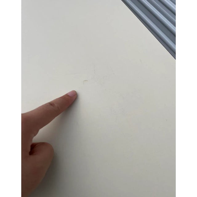 Art Deco 1980s Postmodern Custom Made Blue Laminate Console Table For Sale - Image 3 of 4