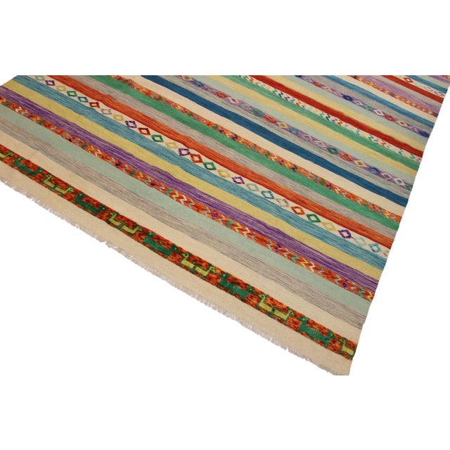 Make a statement in your home with this meticulously hand-knotted high-low pile Moroccan wool rug. An intricate design...