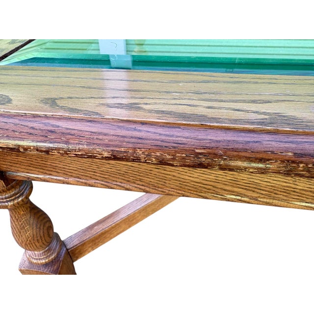 Wood Late 20th Century Pennsylvania House William and Mary Style Oak Coffee Table For Sale - Image 7 of 12