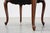 Louis XV Style Walnut Stool with Cabriole Legs and Velvet Seat, France, 1950s For Sale - Image 6 of 12