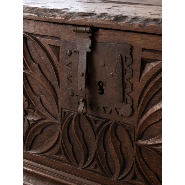 Gothic Haute Epoque Chest in Walnut For Sale - Image 5 of 8