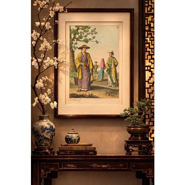 Japanese Costume Scene Edo Period – Ferrario Il Costume Antico e Moderno, 1815 : This finely hand-colored copperplate...