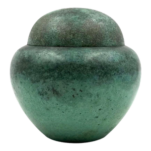 Art Deco Green Vase / Potiche Ikora Series, Paul Haustein, WMF Germany Ca. 1925