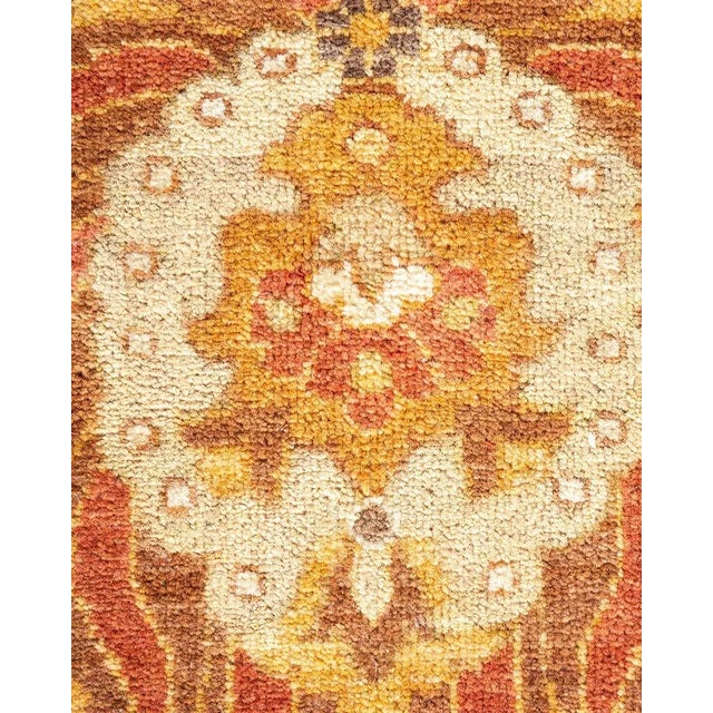 Traditional Mogul Collection Hand-Knotted Area Rug - Orange 8' 4" x 10' 3" For Sale - Image 3 of 9