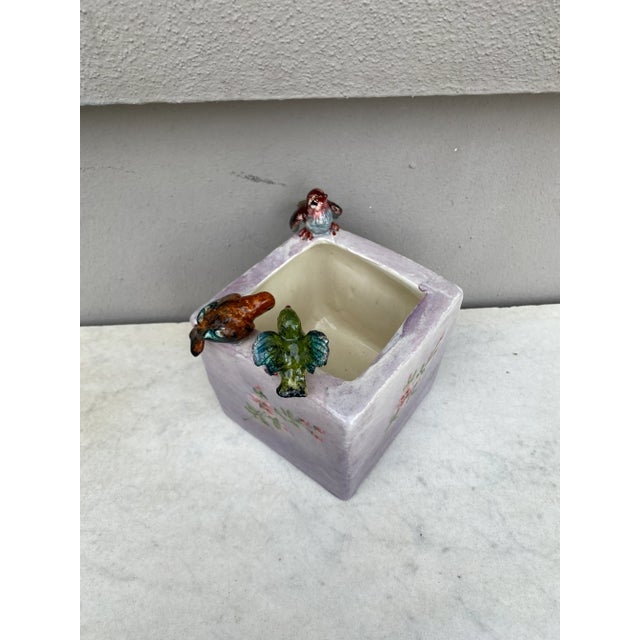 French Majolica Birds Cache Pot Jerome Massier Fils, Circa 1900 For Sale In Austin - Image 6 of 7