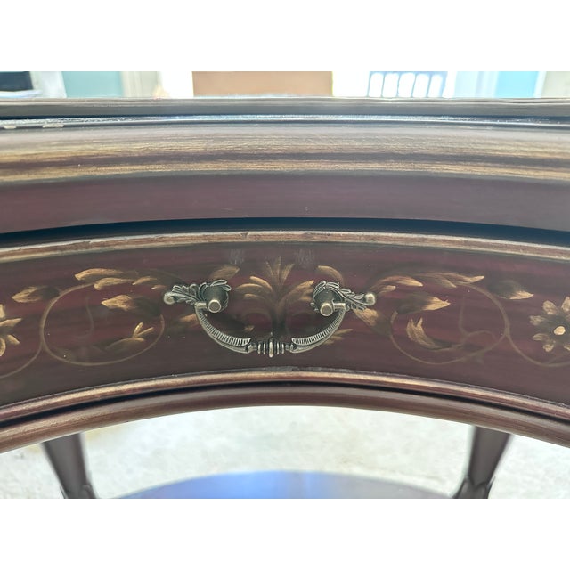 Ornamental & Decorative Materials Late 20th Century Powell Company Mediterranean Demilune Writing Desk For Sale - Image 7 of 11