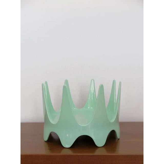 Aqua Italian Rumba Ceramic Centerpiece Sculpture by Ferruccio Laviani, 1990s For Sale - Image 8 of 8