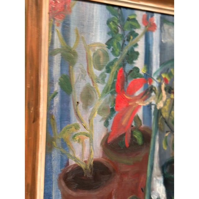 Mid-Century Modern R. Eriksson, Plant Pots, 1960s, Oil on Panel, Framed For Sale - Image 3 of 16