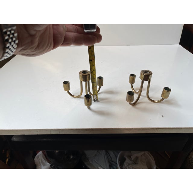 1960s Small Danish Candleholders in Brass, 1960s, Set of 2 For Sale - Image 5 of 8