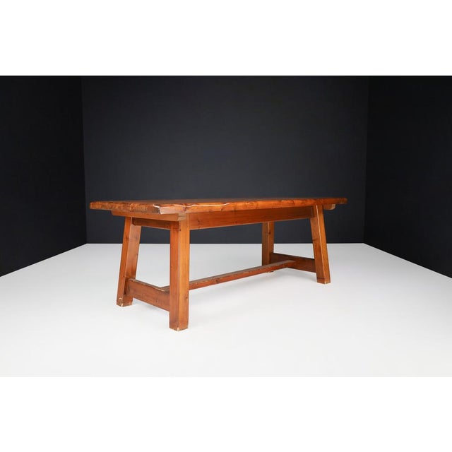 Mid-Century French Pine Dining Table, 1970s For Sale - Image 4 of 11