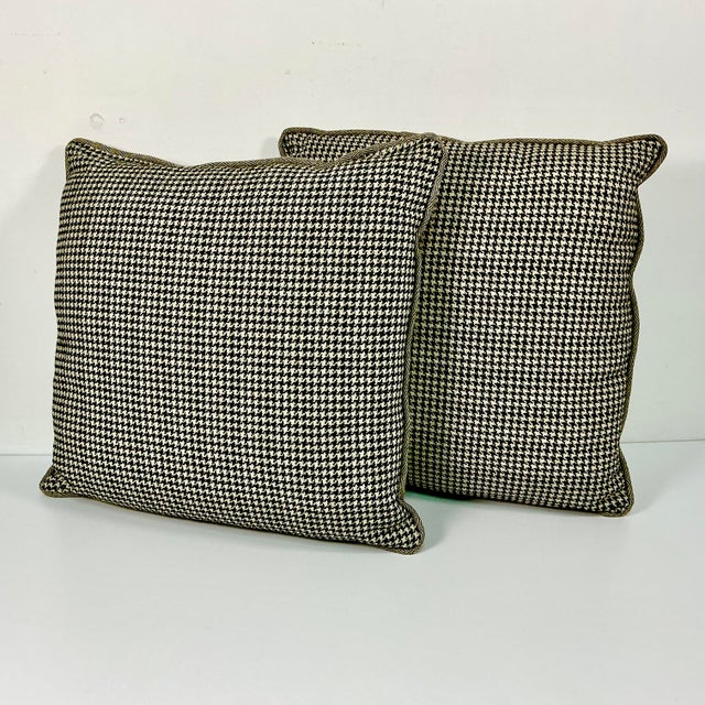 Ralph Lauren Late 20th C. Contemporary Boho Chic After Ralph Lauren Menswear Plaid Decorative Pillows - A Pair For Sale - Image 4 of 7